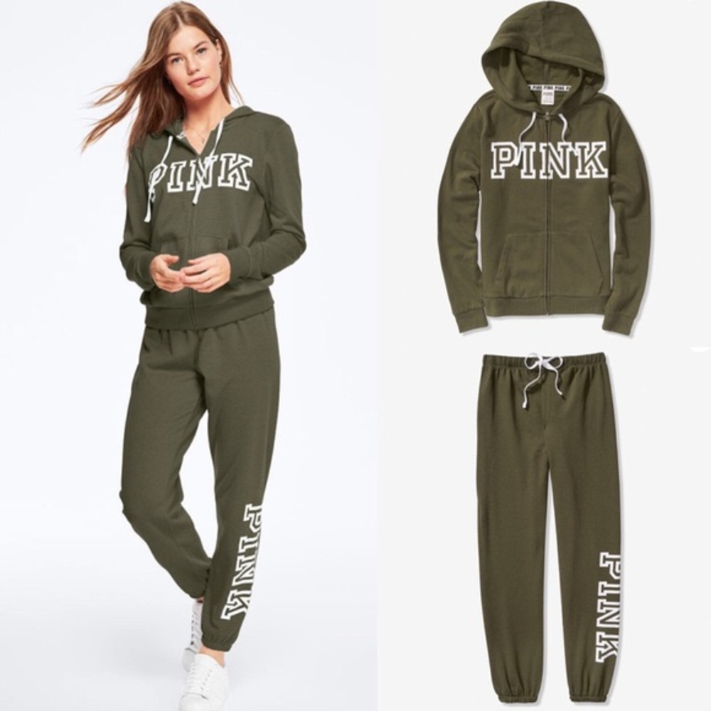 Victoria’s Secret Pink Logo Full Zip Hoodie